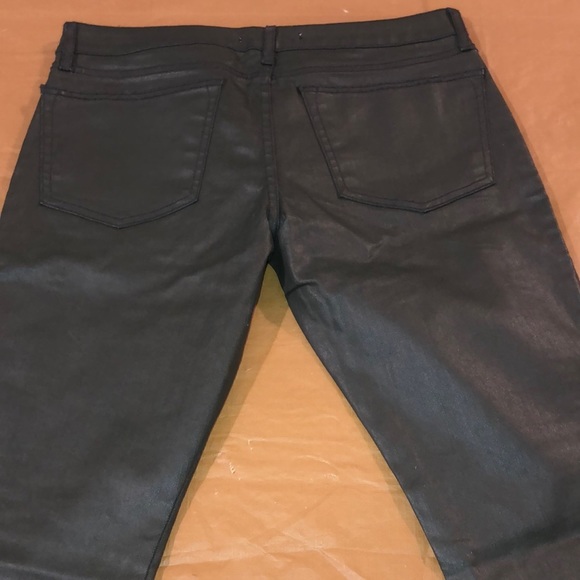 Rich & Skinny Size 30 dark green coated jeans skinny leg with black tux stripe - Picture 5 of 16